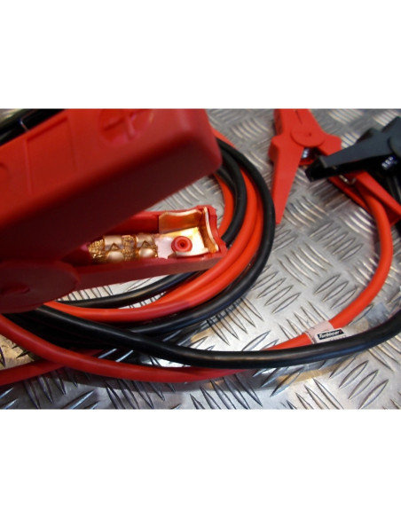 cable pince demarrage 3 metres diametre 16 mm2 pour voiture moto scooter quad ..