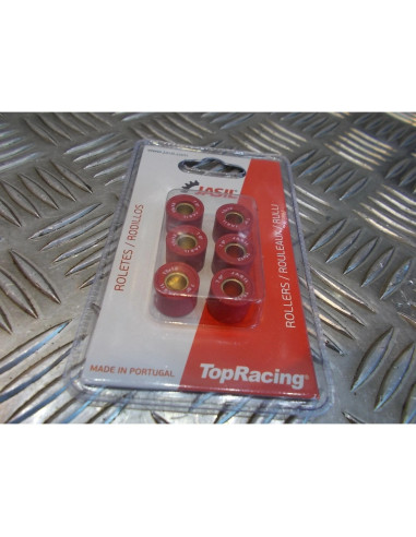 6 galets variateur JASIL 15 X 12 mm - 7 gr scooter mbk 50 booster nitro next roc