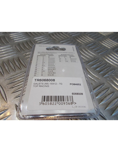 6 galets variateur JASIL 15 X 12 mm - 7 gr scooter mbk 50 booster nitro next roc