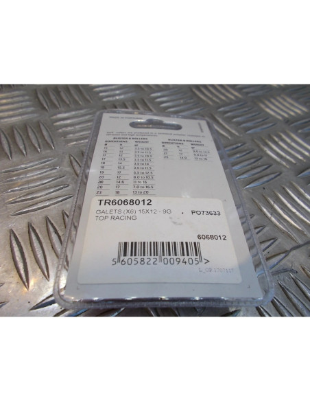 6 galets variateur JASIL 15 X 12 mm - 9 gr scooter mbk 50 booster nitro next roc