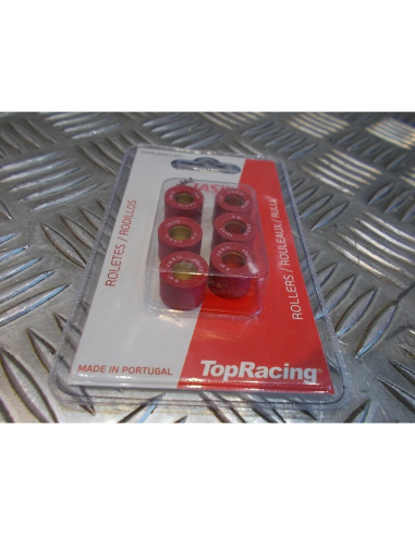 6 galets variateur JASIL 15 X 12 mm - 6 gr scooter mbk 50 booster nitro next roc