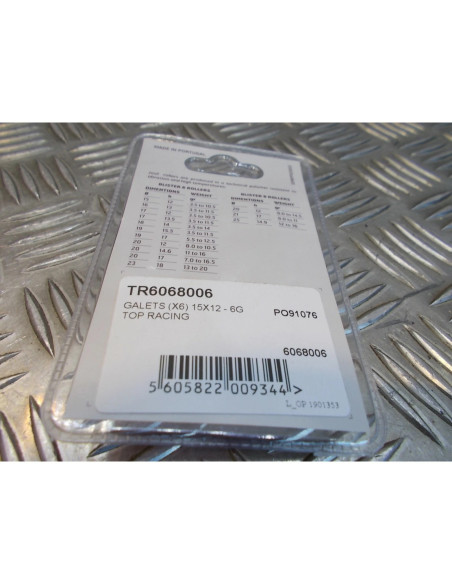 6 galets variateur JASIL 15 X 12 mm - 6 gr scooter mbk 50 booster nitro next roc