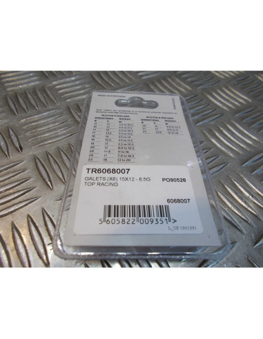 6 galets variateur JASIL 15 X 12 mm - 6,5 gr scooter mbk 50 booster nitro next r