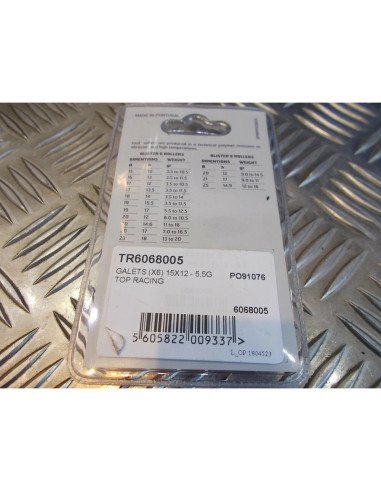 6 galets variateur JASIL 15 X 12 mm - 5,5 gr scooter mbk 50 booster nitro next r