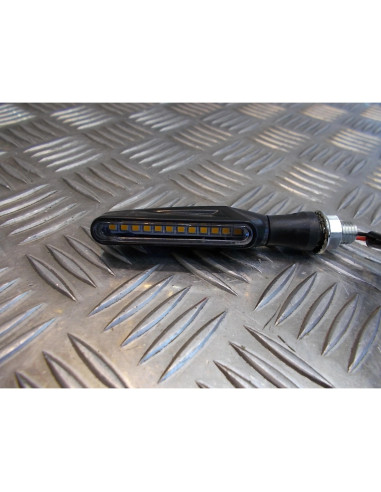 2 x clignotant orange 12 led universel adaptable pour moto scooter quad