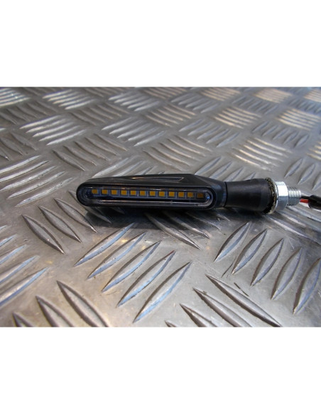 2 x clignotant orange 12 led universel adaptable pour moto scooter quad