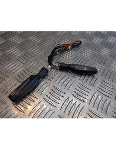2 x clignotant orange 12 led universel adaptable pour moto scooter quad