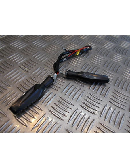2 x clignotant orange 12 led universel adaptable pour moto scooter quad