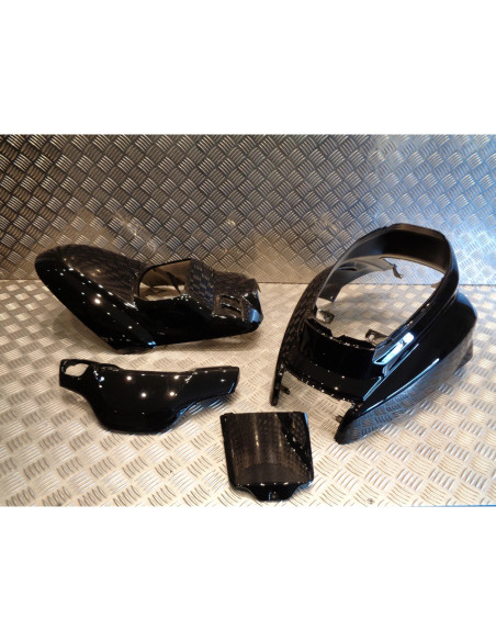 kit carrosserie cache 4 carenage noir brillant scooter mbk 50 booster bws apres