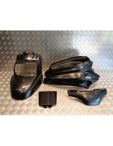 kit carrosserie cache 4 carenage noir mat scooter mbk 50 booster bws apres 2004