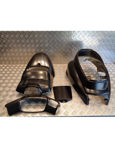 kit carrosserie cache 4 carenage noir mat scooter mbk 50 booster bws apres 2004