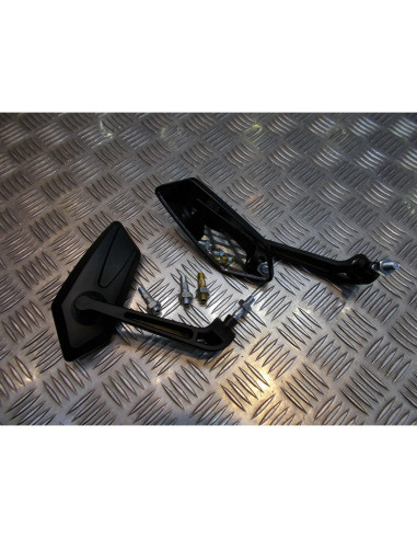 paire retroviseur noir taille 10 et 8 mm universel adaptable moto scooter quad m