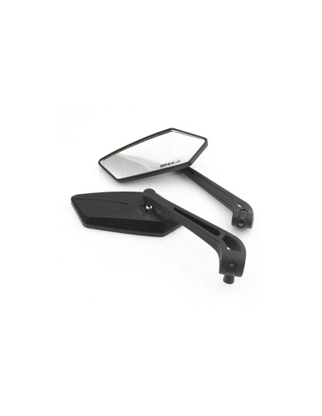 paire retroviseur noir taille 10 et 8 mm universel adaptable moto scooter quad m