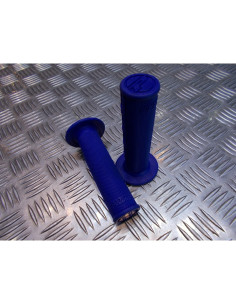 jeu poignee caoutchouc guidon 22 mm progrip bleu moto scooter quad cross ... rev 2