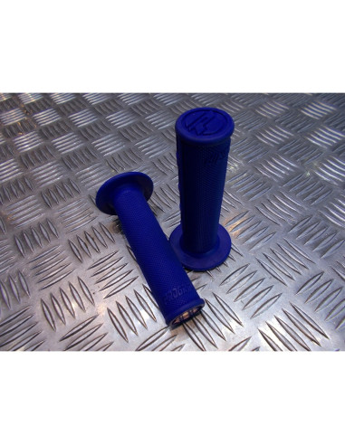 jeu poignee caoutchouc guidon 22 mm progrip bleu moto scooter quad cross ... rev
