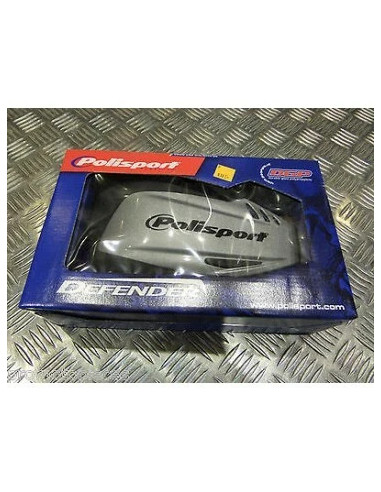 jeu protege main noir gris polisport defender pour moto cross enduro supermotard