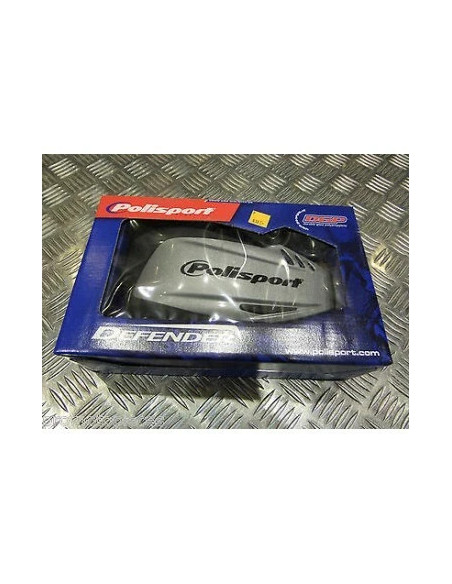 jeu protege main noir gris polisport defender pour moto cross enduro supermotard