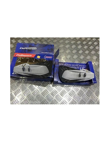 jeu protege main noir gris polisport defender pour moto cross enduro supermotard