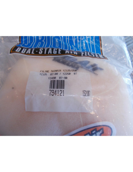 filtre a air mousse twinair 794121 moto cross yamama 125 250 490 yz