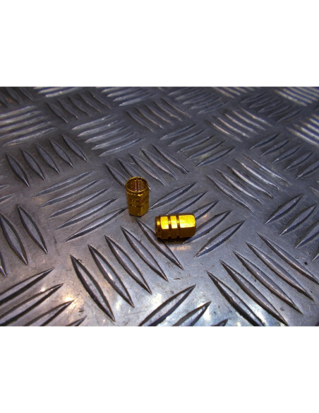 jeu de 2 x embout de valve bouchon jaune scooter moto quad ...