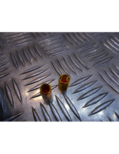 jeu de 2 x embout de valve bouchon jaune scooter moto quad ...
