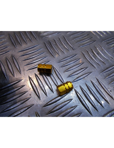jeu de 2 x embout de valve bouchon jaune scooter moto quad ...