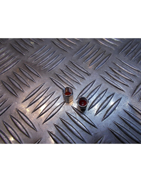 jeu de 2 x embout de valve bouchon chrome scooter moto quad ...