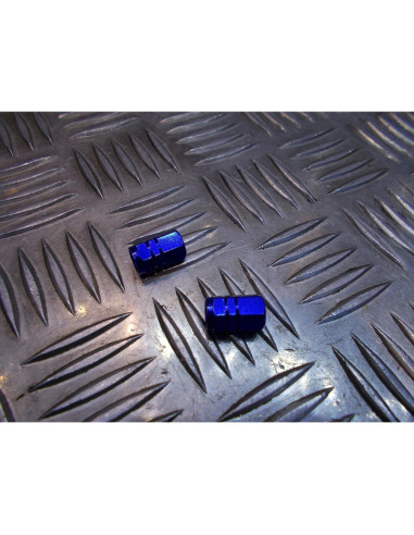 jeu de 2 x embout de valve bouchon bleu scooter moto quad ...