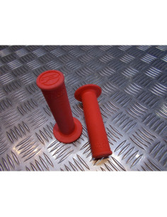 jeu poignee caoutchouc guidon 22 mm progrip rose moto scooter quad cross ... rev