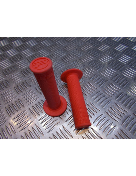 jeu poignee caoutchouc guidon 22 mm progrip rose moto scooter quad cross ... rev