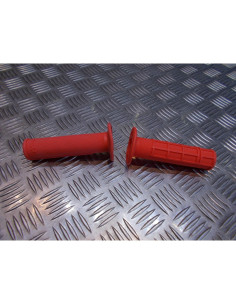 jeu poignee caoutchouc guidon 22 mm progrip rose moto scooter quad cross ... rev 2