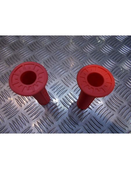 jeu poignee caoutchouc guidon 22 mm progrip rose moto scooter quad cross ... rev