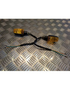 2 x clignotant universel adaptable 10w 12v cabochon orange moto scooter quad