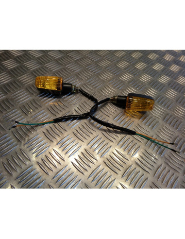 2 x clignotant universel adaptable 10w 12v cabochon orange moto scooter quad