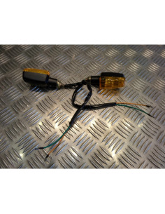 2 x clignotant universel adaptable 10w 12v cabochon orange moto scooter quad 2