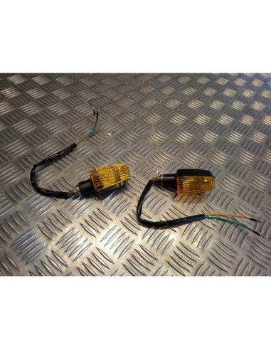 2 x clignotant universel adaptable 10w 12v cabochon orange moto scooter quad