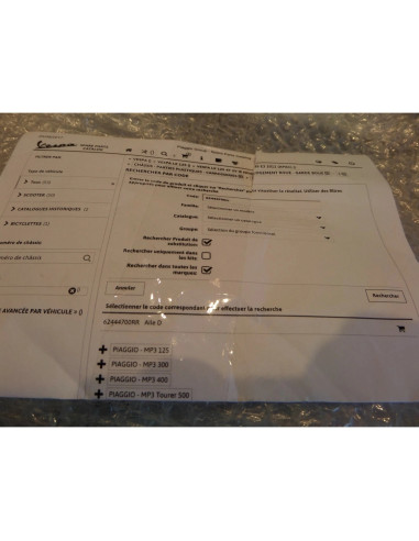 cache carrosserie aile laterale arriere droit 62444700rr scooter piaggio mp3 125