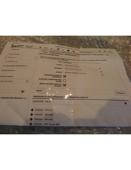 cache carrosserie aile laterale arriere droit 62444700rr scooter piaggio mp3 125
