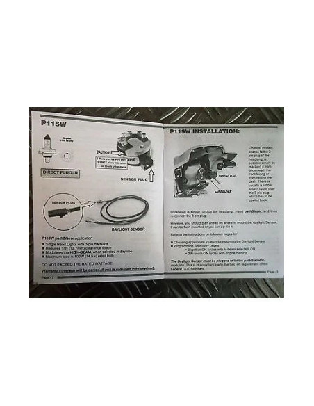 kit pathblazer p115w fit h4 and h7 eclairage moto scooter quad