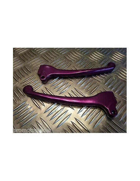 paire jeu de levier de frein violet pour scooter piaggio 50 80 125 typhoon