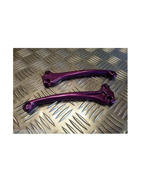 paire jeu de levier de frein violet pour scooter piaggio 50 80 125 typhoon