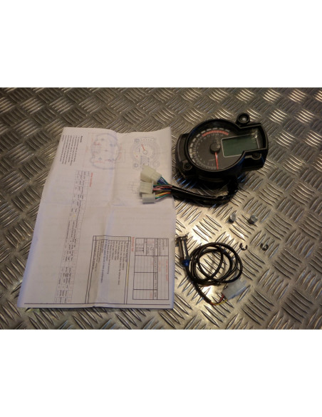 compteur vitesse compte tours tableau bord numerique universel adaptable moto sc