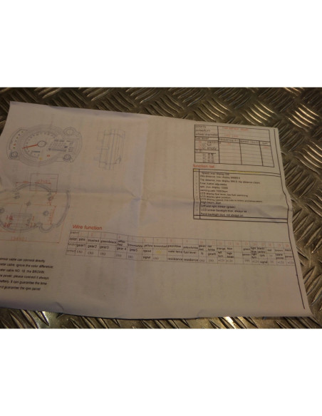 compteur vitesse compte tours tableau bord numerique universel adaptable moto sc