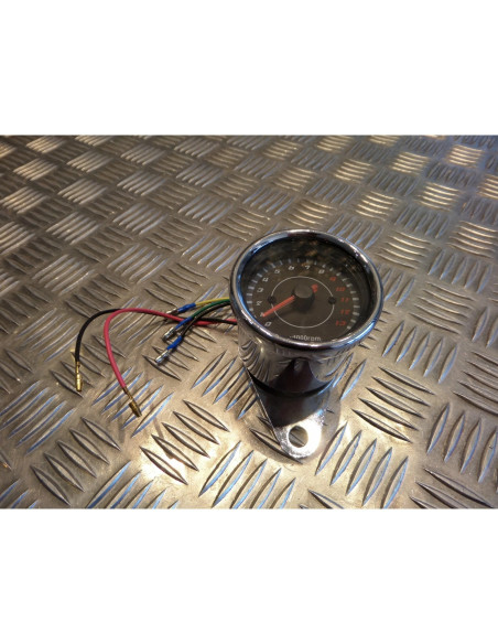 compteur compte tours electrique universel adaptable scooter moto quad chrome