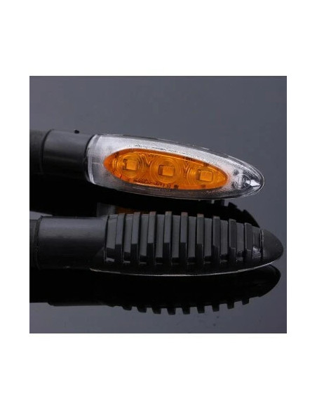 jeu de 2 clignotant led univesel adaptable scooter moto 2 roues quad