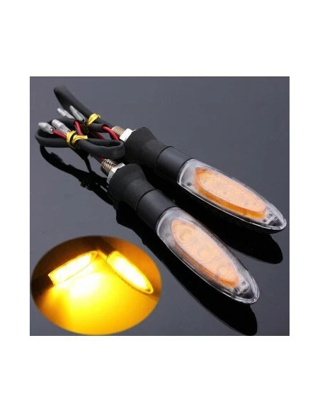 jeu de 2 clignotant led univesel adaptable scooter moto 2 roues quad