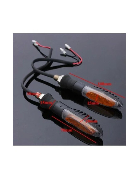 jeu de 2 clignotant led univesel adaptable scooter moto 2 roues quad