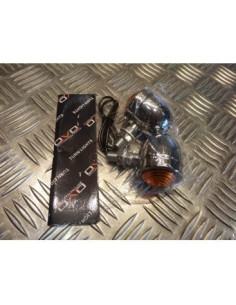 2 x clignotant chrome universel moto style chopper bobber cafe racer