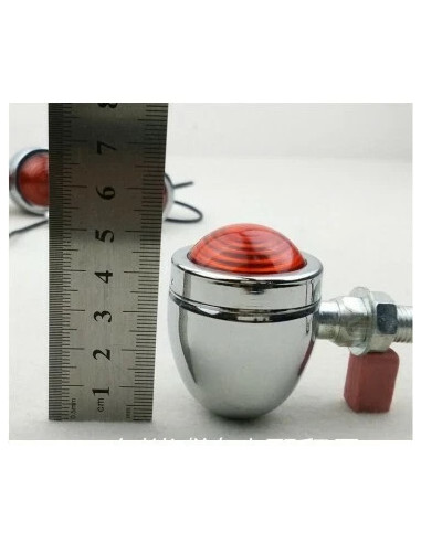 2 x clignotant chrome universel moto style chopper bobber cafe racer