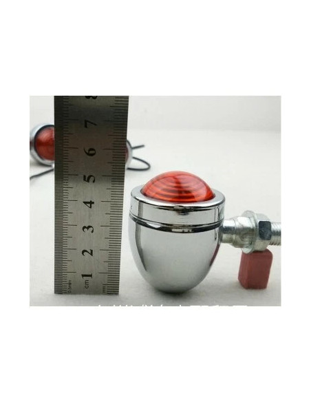 2 x clignotant chrome universel moto style chopper bobber cafe racer